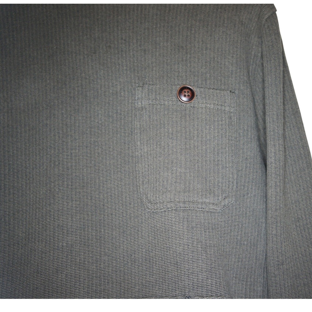 Billabong Hoodie Large Gray Waffle Knit Button Neck Pulover with Kangaroo Pocket - Picture 4 of 16